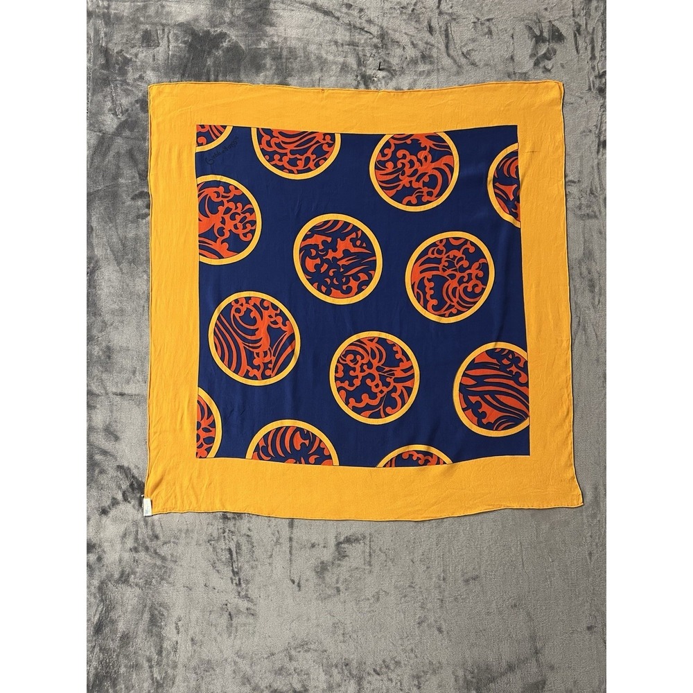 Vintage Pappagallo 100% Silk Medallion Print Scarf